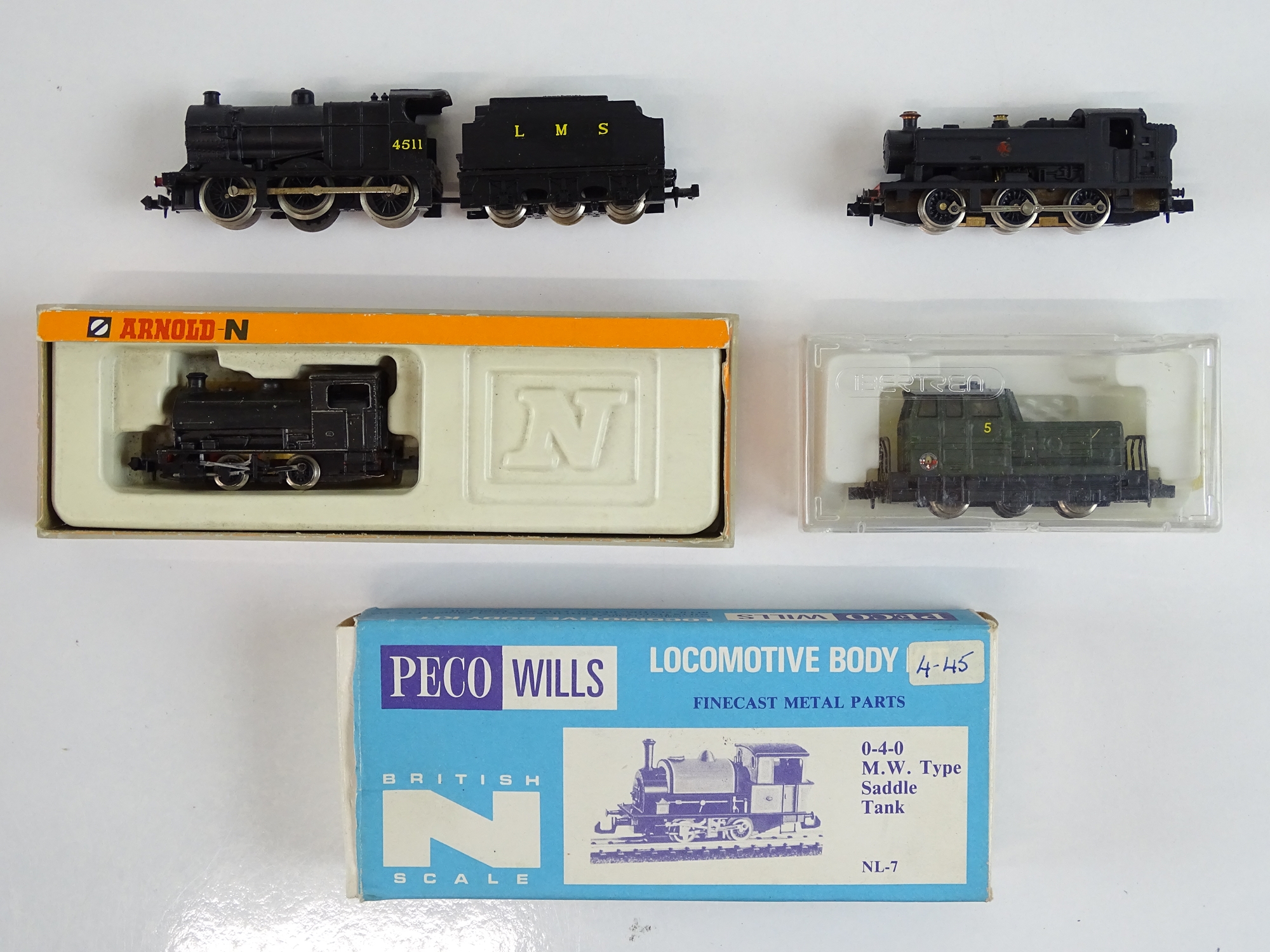 A group of N Gauge steam and diesel locomotives by FARISH, LIMA etc. to include 2 x kit built