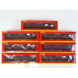 A group of HORNBY Hawksworth coaches all in BR maroon livery - VG/E in VG boxes (7)