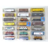 A group of N Gauge American Outline freight cars by various manufacturers - G in G boxes (21)