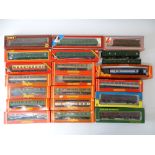 A group of OO Gauge mainly boxed Passenger coaches by various manufacturers - some possibly not in