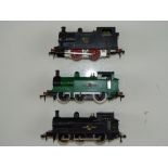 A group of HORNBY DUBLO small tank locos to include 2 x class R1 and 1 x starter set loco - F/G (