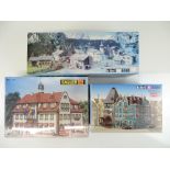 A quantity of unbuilt HO Gauge European Outline building kits including a complete Swiss Village Set