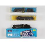 A group of British Outline N Gauge LMS steam locomotives by PECO and GRAHAM FARISH - to include: 2 x