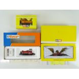 A group of HO Gauge German Outline small diesel shunting locomotives by ROCO and BRAWA -