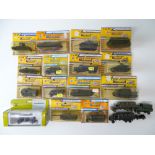 A group of ROCO Minitanks HO Scale military vehicles - VG in G boxes (15 boxed, 4 unboxed)