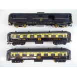 An unusual group of vintage tinplate HO scale CIWL Pullman coaches - believed to be of FRENCH