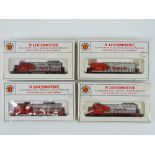 A group of N Gauge American Outline diesel locomotives by BACHMANN all in Santa Fe livery - G in F/G