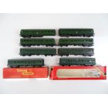 A quantity of TRI-ANG OO Gauge diesel railcars and centre trailer cars (one trailer car in