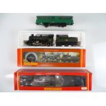 A pair of HORNBY OO Gauge steam locomotives together with a kit built motorised AIRFIX Railbus - F/G