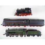 A group of unboxed steam locomotives in HO/OO Gauge by FLEISCHMANN and others to include a kit built