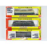 A group of HO Gauge German Outline electric locomotives by FLEISCHMANN comprising 2 x 4380 and