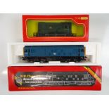 A pair of OO Gauge TRI-ANG / HORNBY diesel locomotives comprising a Class 08 and a Class 25 - G/VG