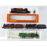 A group of boxed and unboxed steam locomotives by TRI-ANG and HORNBY together with a kit built