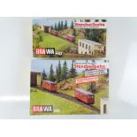 A pair of BRAWA HO Gauge 6310 and 6311 funicular railway and buildings sets 'Standseilbahn' - VG -