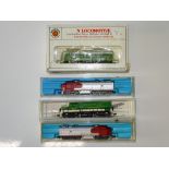 A group of N Gauge American Outline diesel locomotives by BACHMANN, RIVAROSSI and LIFE-LIKE - F/G in