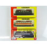A group of HO Gauge German Outline electric locomotives by FLEISCHMANN comprising 4326, 4329 and