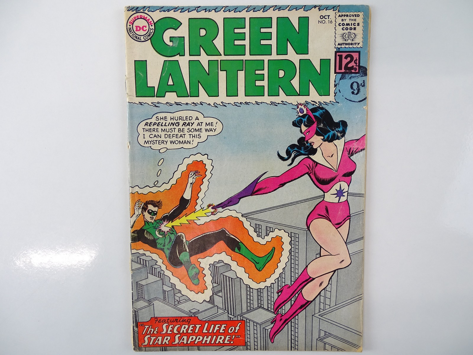 GREEN LANTERN #16 - (1962 - DC - UK Cover Price) - Origin and First appearance of the Silver Age