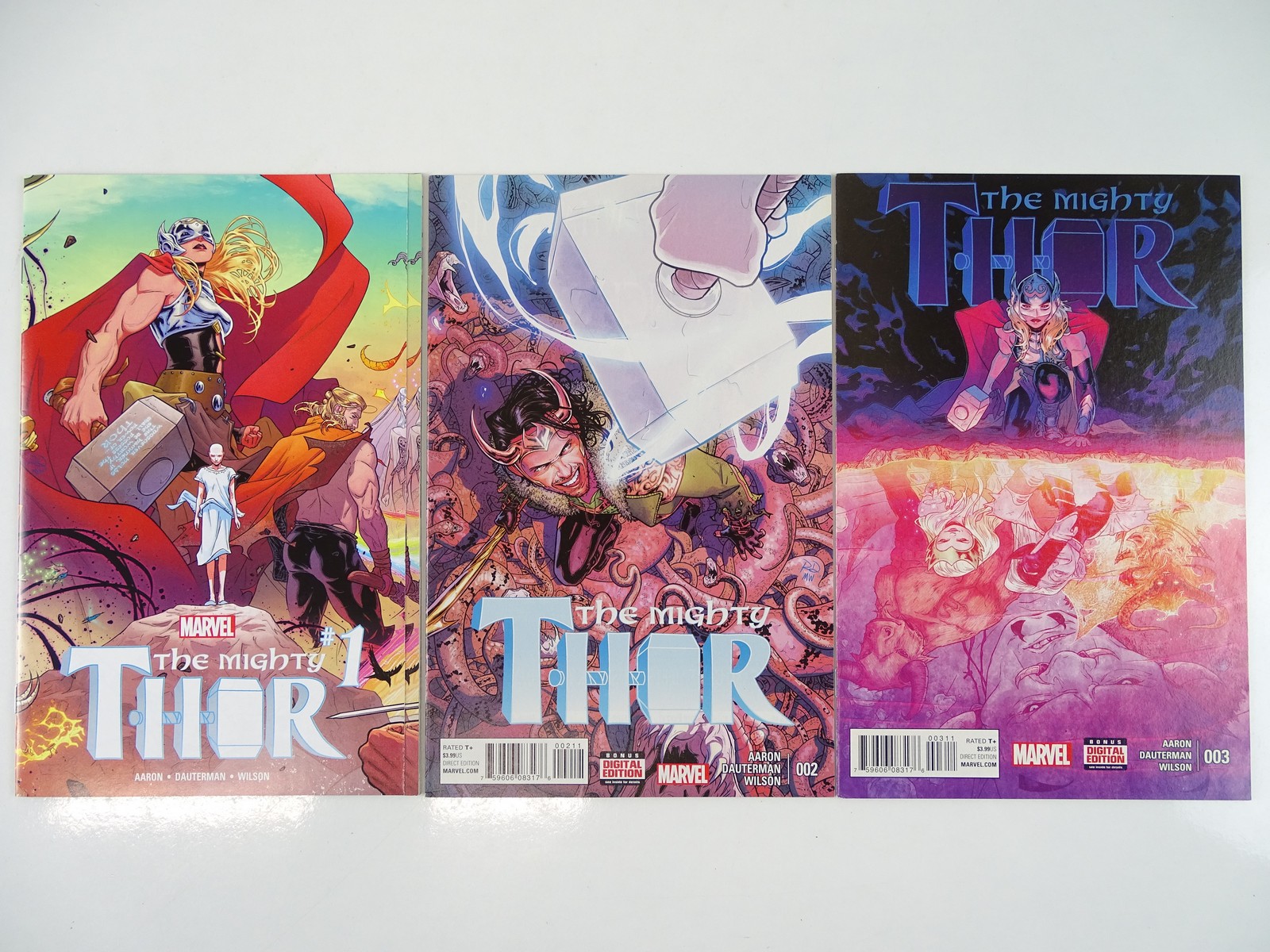 THE MIGHTY THOR #1, 2, 3 - (3 in Lot) - (2016 - MARVEL) - ALL First Prints - Flat/Unfolded