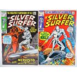 SILVER SURFER #16 & 17 - (2 in Lot) - (1970 - MARVEL - UK Price Variant) - Mephisto, Nick Fury,