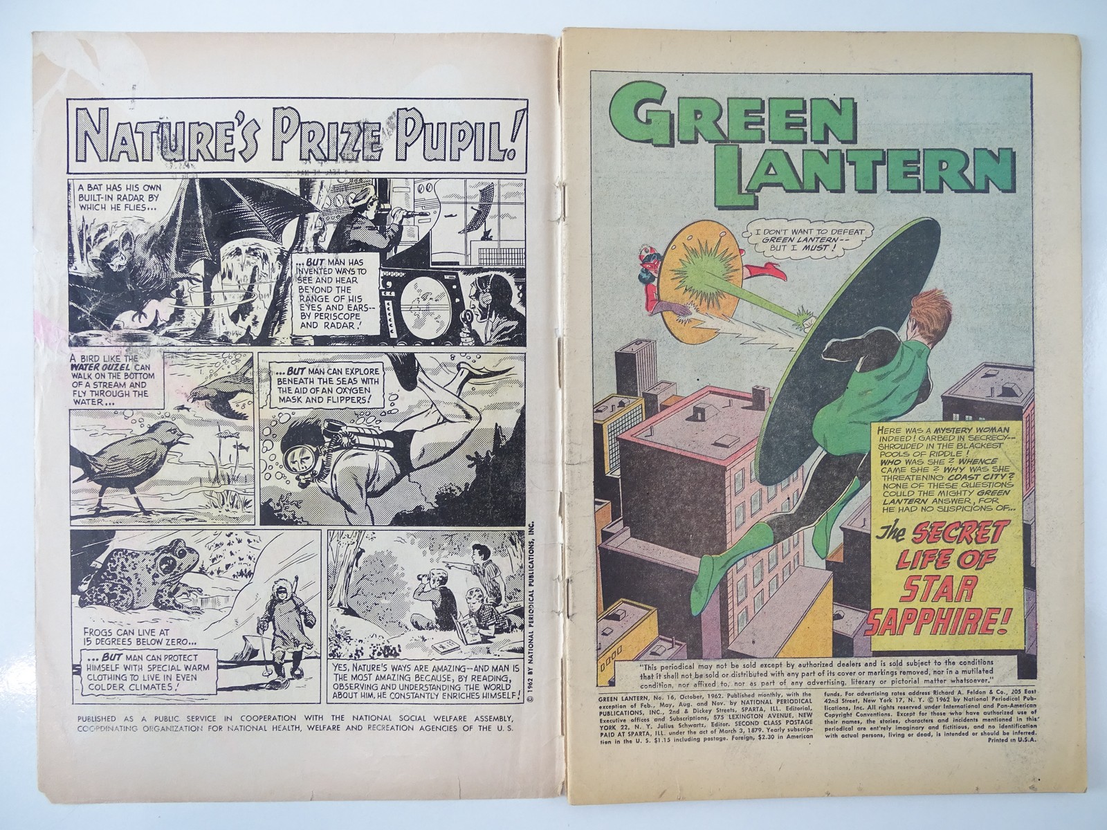 GREEN LANTERN #16 - (1962 - DC - UK Cover Price) - Origin and First appearance of the Silver Age - Image 3 of 11