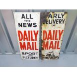 Pair of enamel DAILY MAIL (12" x 30" each) - enamel single sided advertising signs