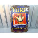 TURF 'Virginia Cigarettes' (24" x 36") enamel single sided advertising sign
