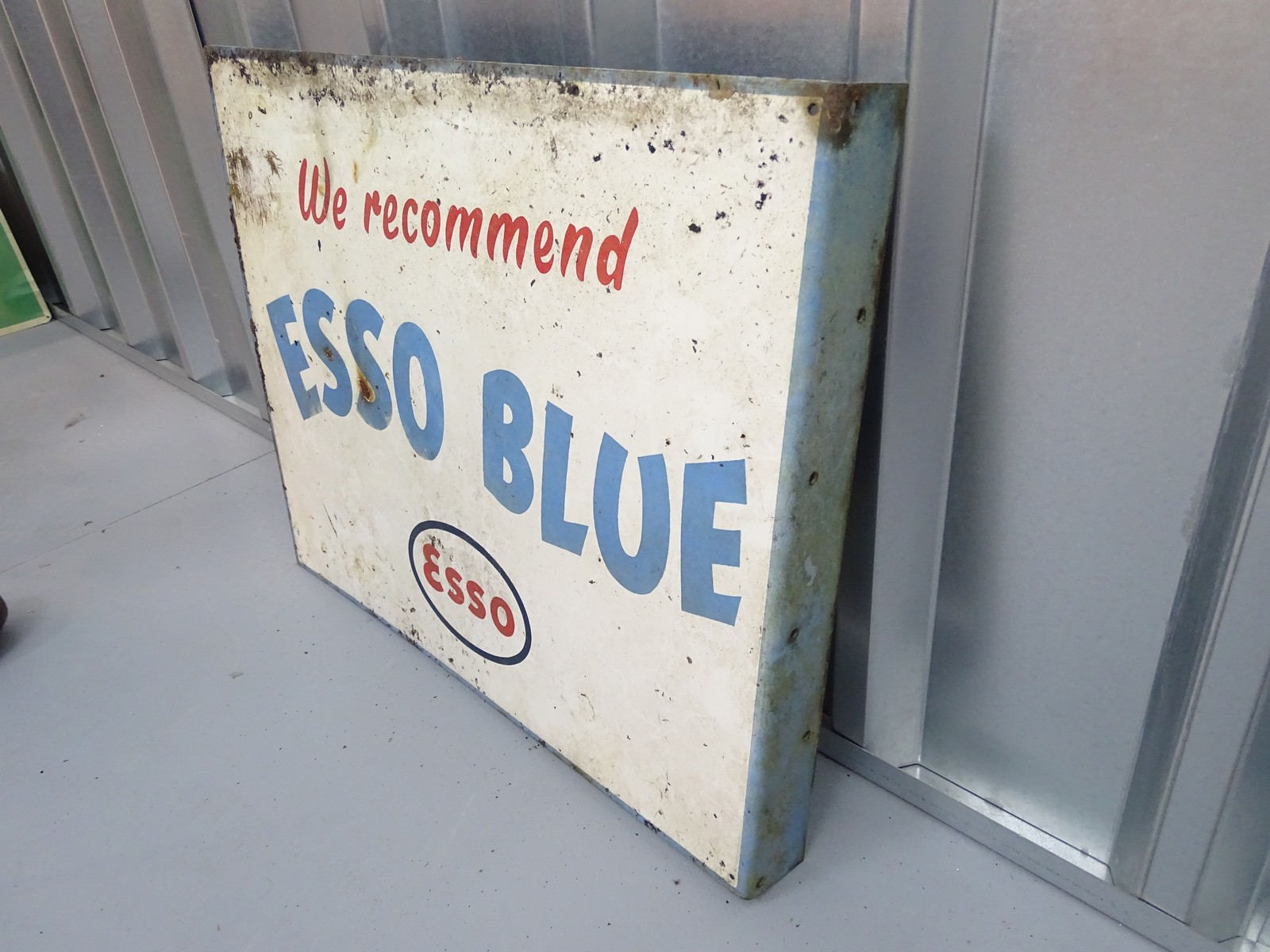 ESSO BLUE (22" x 18") flanged two-sided enamel advertising sign - Image 2 of 3