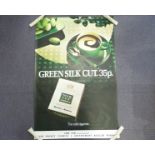 BENSON AND HEDGES: 'GREEN SILK CUT. 35p - Silk Cut Number 5' (101cm x 152cm)