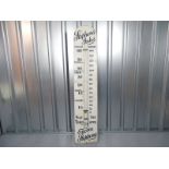 STEPHENS INKS (12" x 60")- bilingual French / English advertising thermometer - enamel flanged