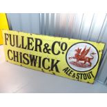 FULLER & Co Chiswick (96" x 36") - enamel single sided advertising sign NB This cannot be sent by