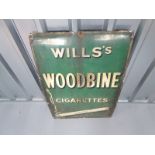 WILL'S WOODBINE CIGARETTES (24" x 36") - enamel single sided advertising sign