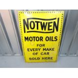 NOTWEN MOTOR OILS (24" x 36") - enamel single sided advertising sign