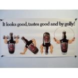 MACKESON BEER: 'It looks good, tastes good and by golly!' (76cm x 38cm) - advertising poster -