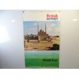 BRITISH AIRWAYS : MIDDLE EAST (63.5 x 101 cm) travel advertising poster