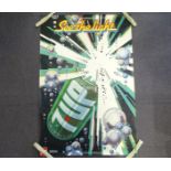 7-UP 'Seven-Up - See the Light' (101cm x 152cm) advertising poster with image of exploding drinks