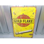 WILLS'S GOLD FLAKE CIGARETTES (24" x 36") - enamel single sided advertising sign