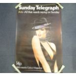SUNDAY TELEGRAPH (1972) (101cm x 152cm) - LIZA MINELLI 'Cabaret' Arts - All that needs saying on