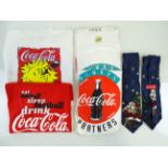 COCA-COLA: A group of promotional items to include 5 t-shirts and 2 x ties (7)