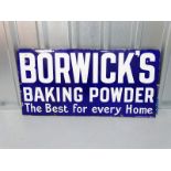BORWICK'S BAKING POWDER (36" x 18") - enamel single sided advertising sign