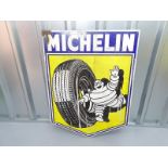 MICHELIN (24" x 32" at widest point) - enamel single sided flanged advertising sign