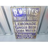 R.WHITE'S MINERAL WATERS (20" x 30") - enamel single sided advertising sign