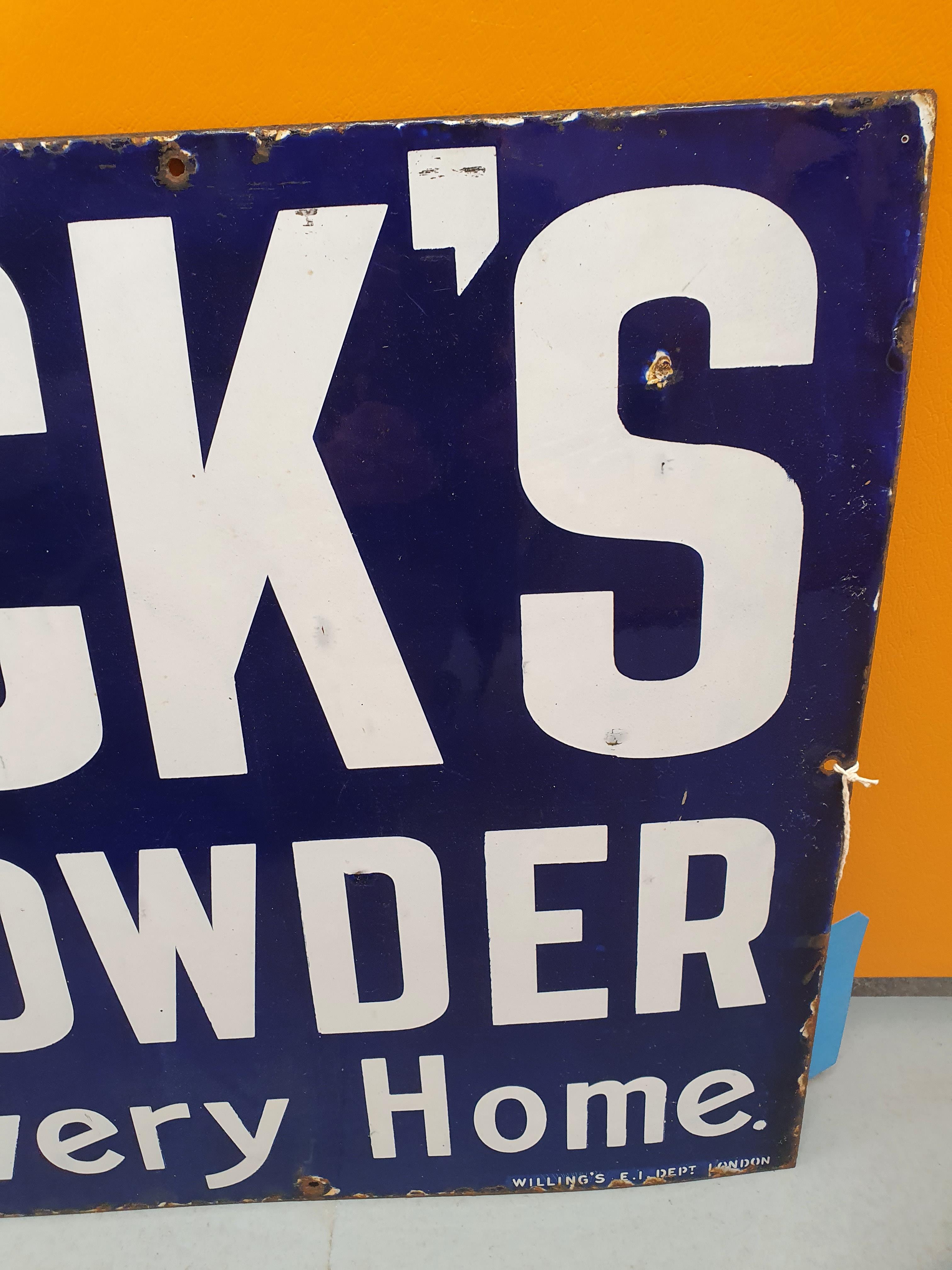 BORWICK'S BAKING POWDER (36" x 18") - enamel single sided advertising sign - Image 5 of 6