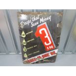 3 IN 1 OIL (24" x 36") - enamel single sided advertising sign