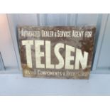 TELSEN (20" x 15")radio components enamel double sided advertising sign