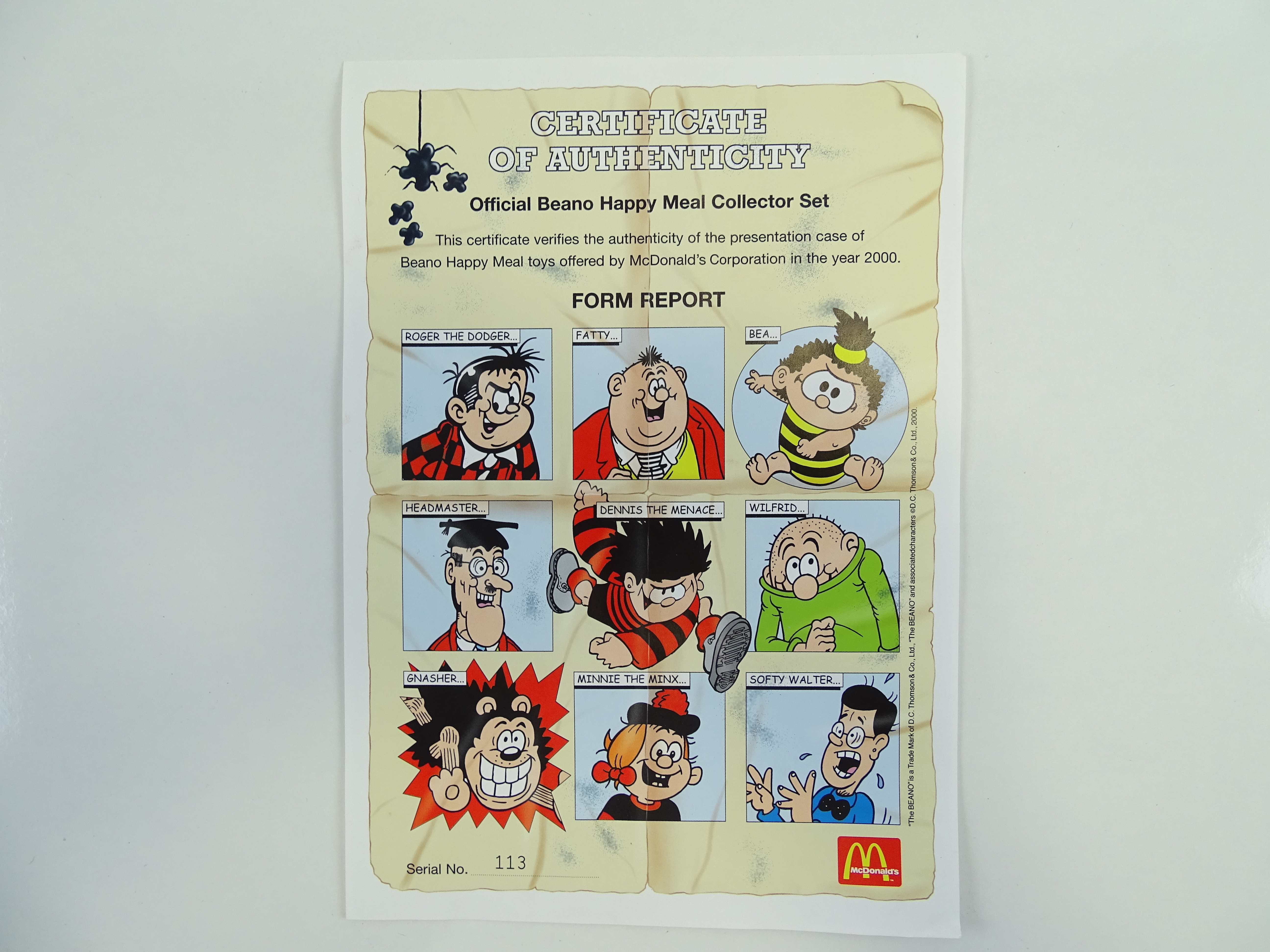 MCDONALDS - BEANO - Happy Meal Presentation Case 2000 - Complete set of 9 figures in desk design - Image 4 of 7
