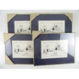 MCDONALDS: Four MACEY framed and glazed cartoons 'I'll have a McDonald's Restaurant - to go'