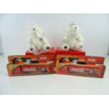 COCA-COLA: A selection of Coca-Cola promotional items to include 2 x large polar bear toys (