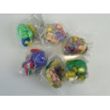 MCDONALDS: HAPPY MEAL TOYS - 6 x Hatching Egg Animals (1998)