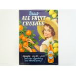 DUCKWORTH & CO (ESSENCE LTD) MANCHESTER - ALL FRUIT CRUSHES (24.5 cm x 34.5cm) hanging sign