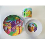 A melamine MCDONALDS children's dinner set - plate, bowl and cup (3)